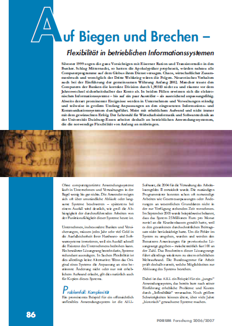 Auf Biegen und Brechen – Flexibilität in betrieblichen Informationssystemen